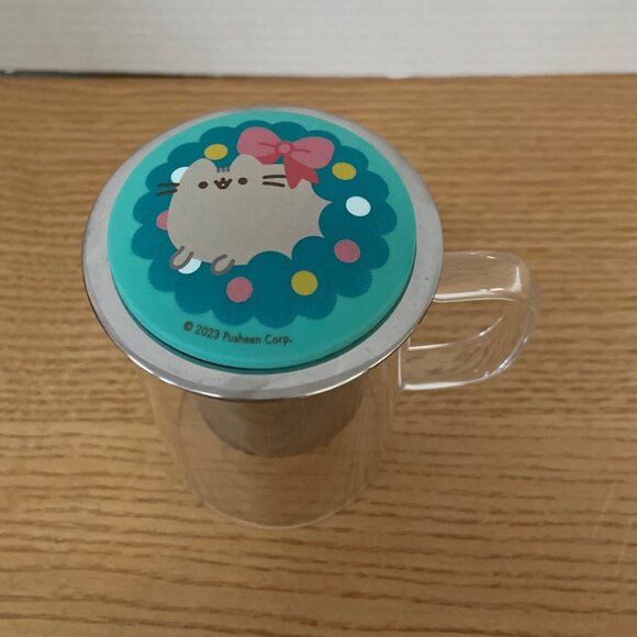 Culturefly Pusheen Tea Infuser Mug Cup Set With Lid and Strainer Brand New w Box - Picture 2 of 5